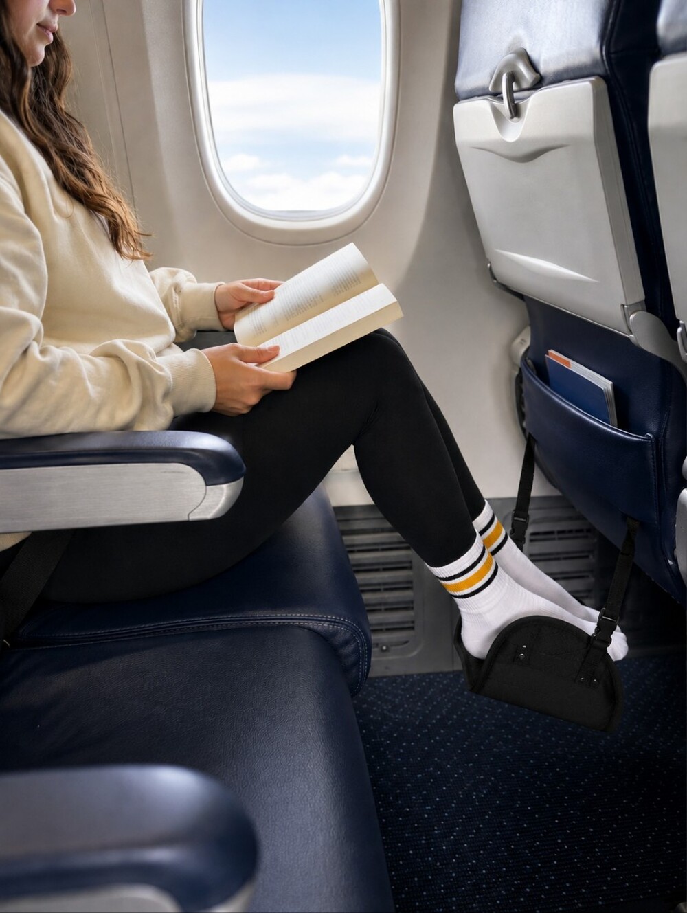 Airplane Foot Hammock New Flight Accessory